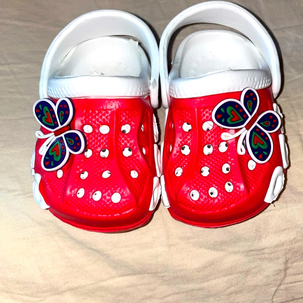 Top Sandals sz 2 red and white